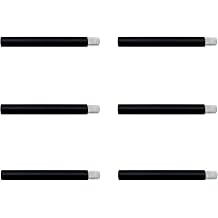 6 PCS 6 Inch M10 Threaded Extension Poles, Chandelier Extension Rods, Matte Black Extension Rod for Chandeliers, Pendant Lights, Island Lighting Fixtures and Light Poles, Thread Pitch 1 mm