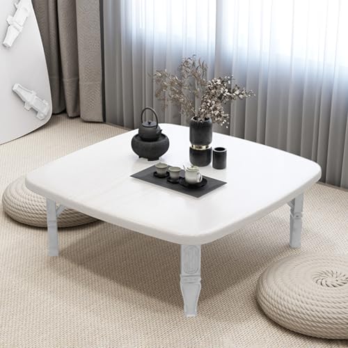 Table basse tatami pliante carrée : la solution gain de place pour repas au sol