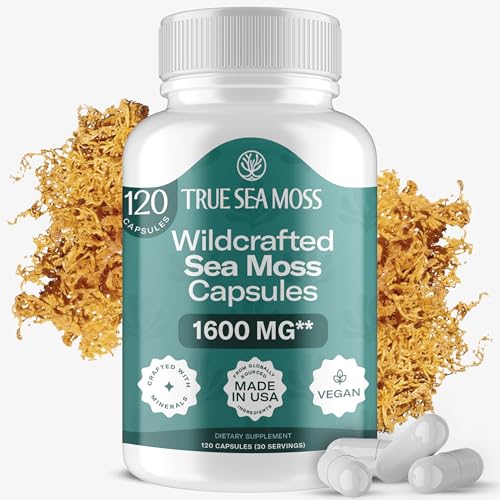 TrueSeaMoss Sea Moss Capsules (1600mg, 120 ct)