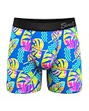 Shinesty Mens Ball Hammock Boxer Briefs Shorts Underpants with Pouch Pack of 1 (Oahu Blue, X-Large)