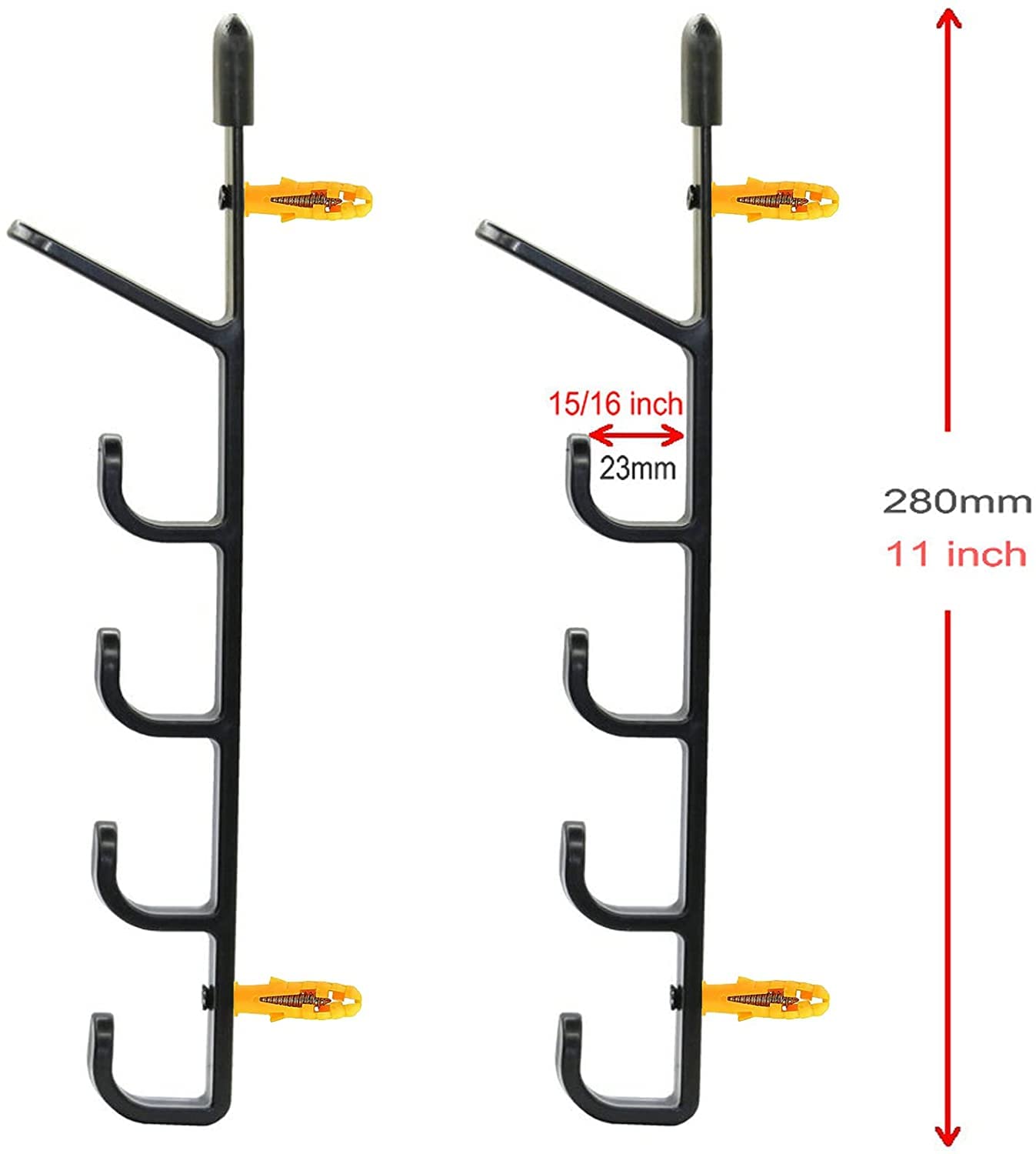 AUXPhome Hockey Stick Wall Mounts Holder Hockey Stick Display Hanger Hockey Stick Rack - Hanger Mount or Display Sticks - Hardware Includedr - Hang Your ice Hockey Skates, Helmet, Gloves, Sticks Pads