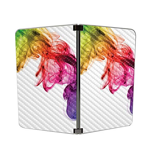 Image of MIGHTY SKINS MightySkins Carbon Fiber Skin for Microsoft Surface Duo - Rainbow Smoke | Protective, Durable Textured Carbon Fiber Finish | Easy to Apply | Made in The USA