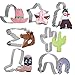 Stampini per biscotti a tema occidentale, confezione da 7 stampi da forno in acciaio inox per biscotti, sandwich e torte, set per cowboy cowgirl compleanno baby shower forniture bomboniere