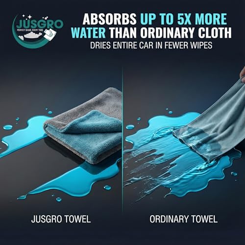 Image of Microfiber Cleaning Cloth for Car - 1200 GSM | Twisted Loop Super Absorbent Towel | Car Washing Clothes & Duster for Car Cleaning | Ideal for Maintaining Car Dashboard | Lint Free Cloth