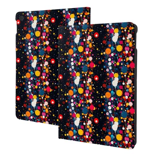 Protection iPad 10.2 anti rayure étui folio à pois veille automatique