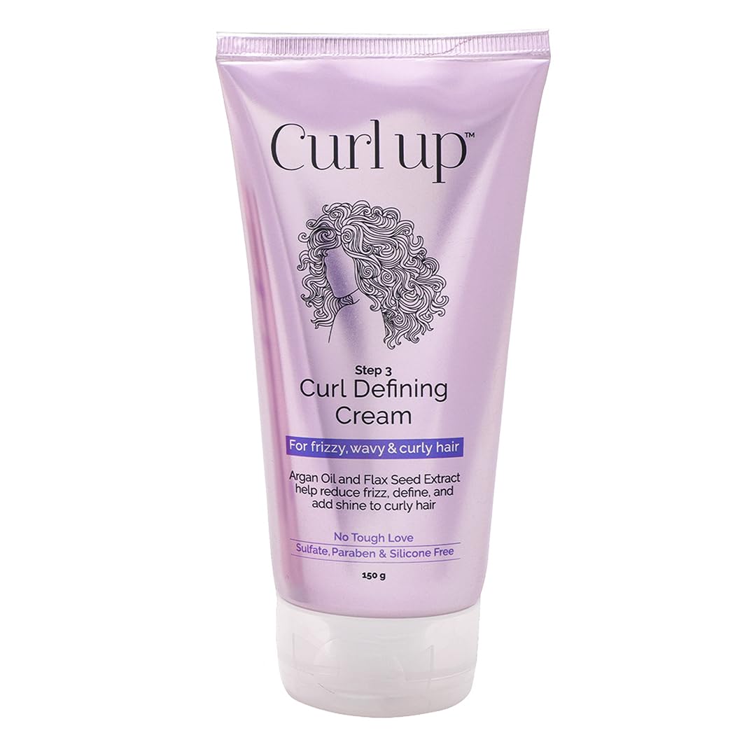 Curl Up Curl Defining Cream - All In One Leave In Conditioner Moisturizes, Enhances Natural Curl Definition & Provides Medium Hold to Dry Frizzy, Wavy & Curly Hair 150g-image-37