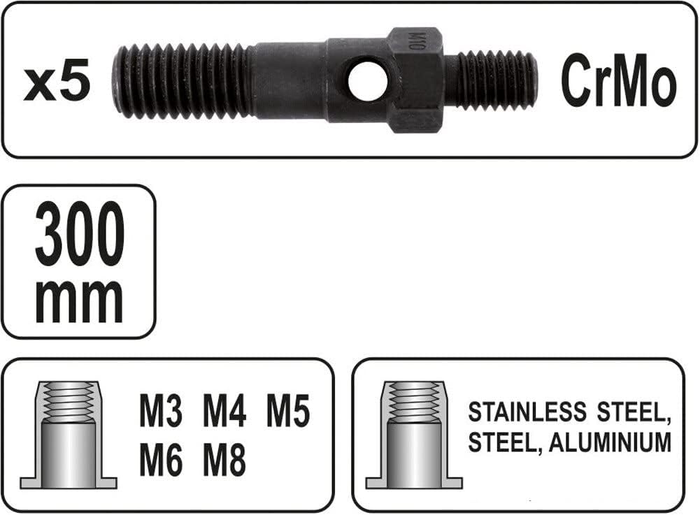 Yato Rivet Hammer, 300 mm, Red, Aluminum Handle, 0.089 kg