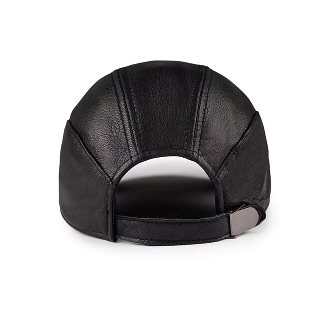 Męski beret z koziej skóry z prawdziwej skóry płaski kapelusz brązowy ciepły zimowy Gatsby Driver Ivy Hat
