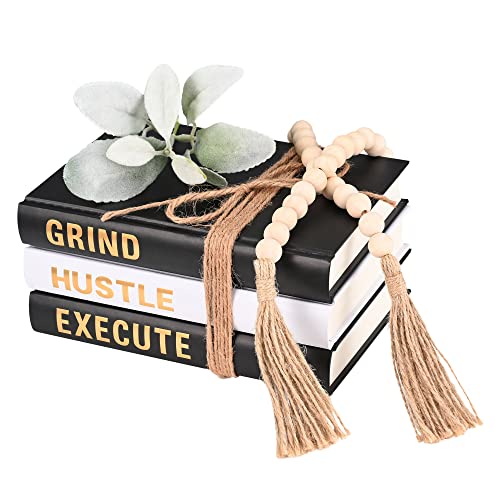 Libros decorativos para decoración del hogar, mesa de café, decoración para sala de estar, libros de imitación de tapa dura para decoración, libros de exhibición de estantes, decoración con borlas de