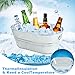 4Pcs 3 Gallon Galvanized Bucket Ice Bucket Large Metal Drink Buckets for Parties Beer Beverage Tub with Scoops for Champagne Cocktails Wine Cooling for Mimosa Bar Supplies