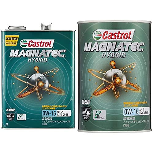 �J�X�g���[�� �G���W���I�C�� MAGNATEC HYBRID 0W-16 5L 4�փK�\�����Ԑ�p�S������ Castrol�y�Z�b�g���� 1L+4L�z
