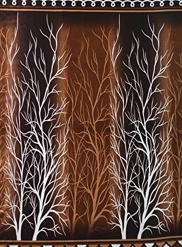 Image of Home Sizzler 4 Piece Eyelet Polyester Door Curtain Set - 7ft, Brown