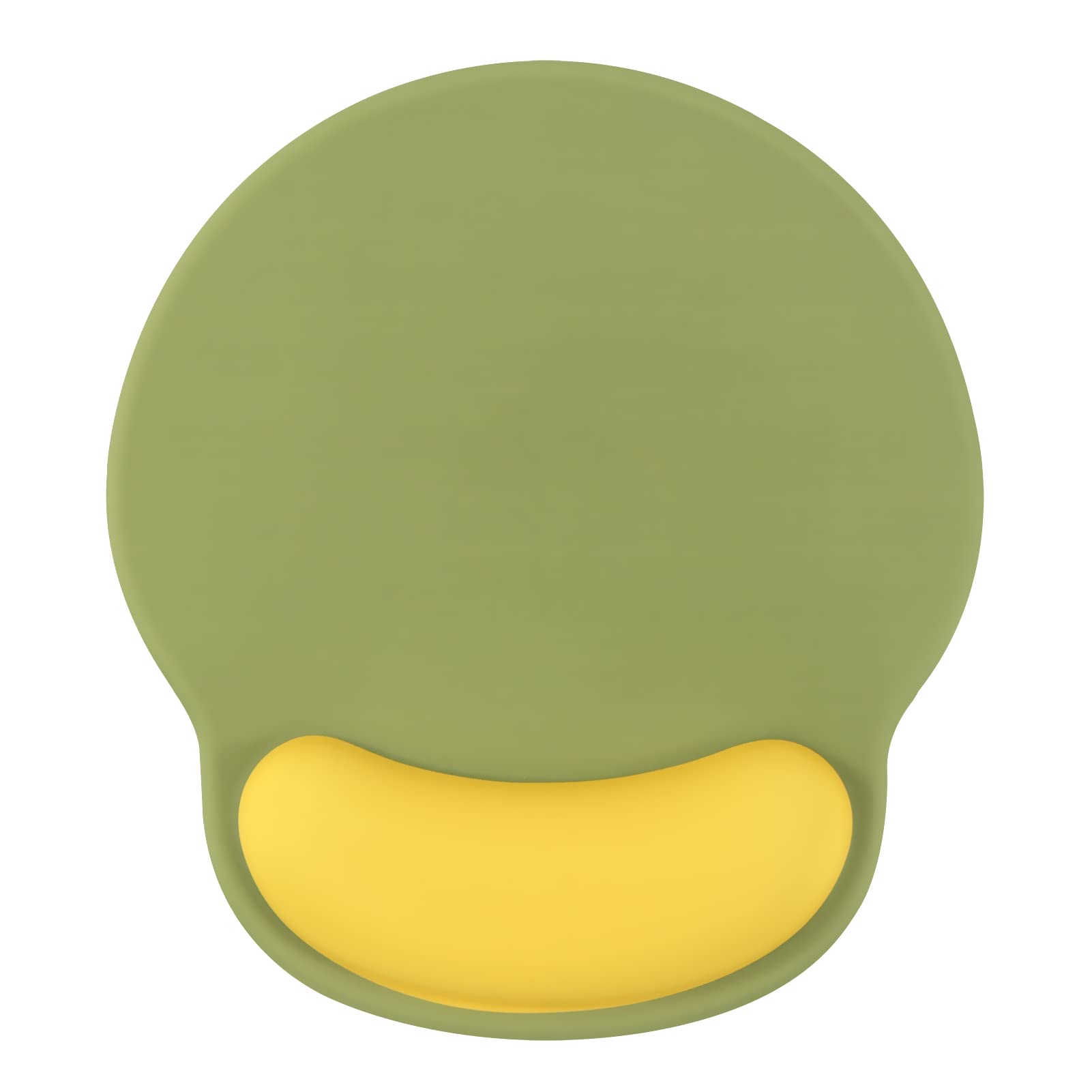 Fashionable and Personalized Gel Ergonomic Mouse Pad for Office Desk Accessories - Non-Slip Bottom - Comfortable for Gaming, Computer, and Laptop - Small Mouse Mat (Blocking Green&Yellow) — image 1