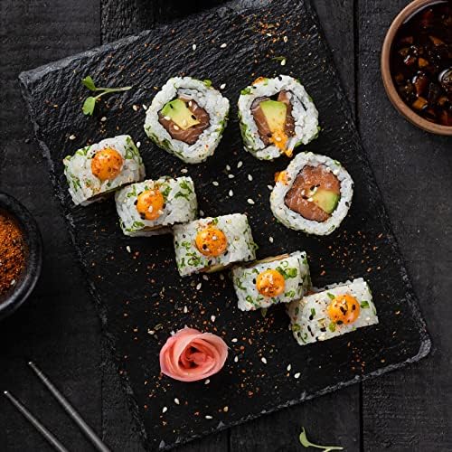 3 Pcs Natural Bamboo Sushi Rolling Mat, 9.5x9.5 Inch Square Sushi Roller for Sushi Making