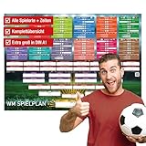 TOBJA WM 2026 Spielplan Pro Edition DIN A1 (84,1 x 59,4 cm) - Fußball WM 2026 Wandposter zum Eintragen, alle Spiele mit Uhrzeit & Spielort, 250 g Papier