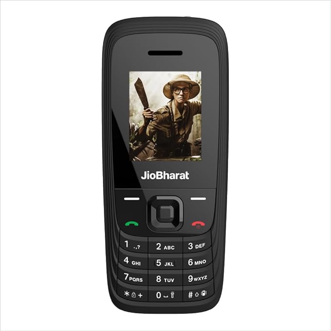 JioBharat V4 4G Phone with JioTV, JioHotstar, UPI, JioSoundPay,JioSaavn, Long Lasting Battery, LED Torch, Digital Camera | Black | Locked for JioNetwork