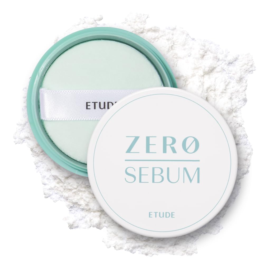 ETUDE Zero Sebum Loose Powder for Face | Lightweight Oil Control No Sebum Loose Face Powder with 80% Mineral | Long Lasting Perfect for Coachella & Festival Essentials