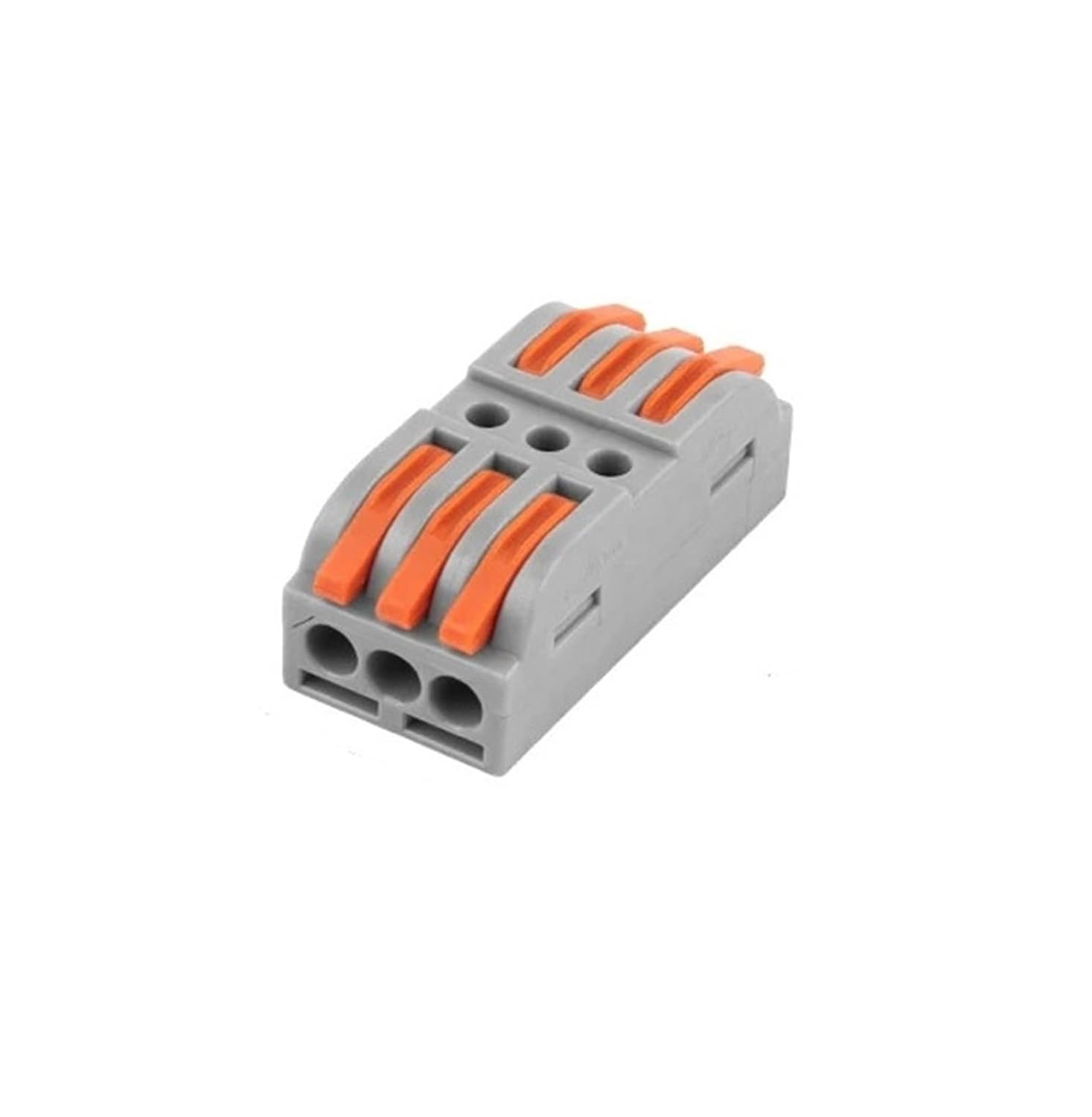 Universal Compact Wiring Splicing Conector Quick Press Type Electrical Wire Connector Push-in Lever 2-12 Pin Compact Wiring Terminal Universal Splitter Cable Connectors(NC-22-4,25PCS)