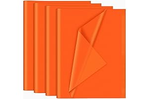 NEBURORA Orange Tissue Paper: 120 Sheets for Creative Wrapping, Crafting, and Décor
