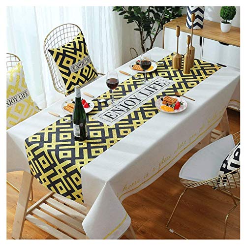 Nappe de table en coton et lin de qualité supérieure 120cm - 2