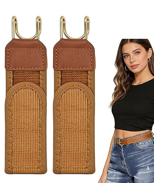 2Pcs Elastic Belt for Men, Belt for Men Jeans, Tactical elastic Belts, Elastic Belt with Hook, for Outdoor Activities and Daily Wear, Brown-picture-52
