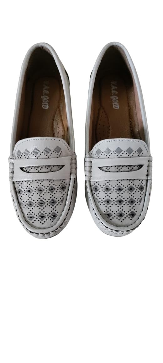 Womens Leather Office Wear Formal Bellies | Ballet Flats Shoes (Grey, UK Footwear Size System, Adult, Women, Numeric, Medium, 3) (B0DJBR5JGP) Amazon Price History, Amazon Price Tracker