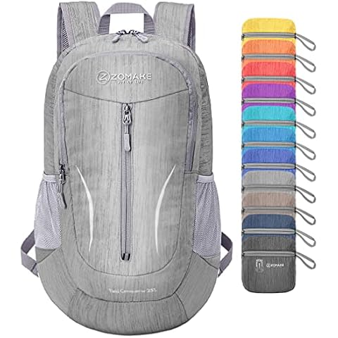 ZOMAKE Faltbarer Rucksack Leicht 25L-Kleiner Rucksäcke Wasserdicht Wanderrucksack Packable Backpack Cover
