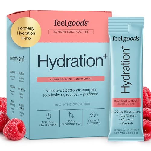 Image of Feel Goods Hydration+, Sugar Free Electrolyte Powder Packets - 15 Count
