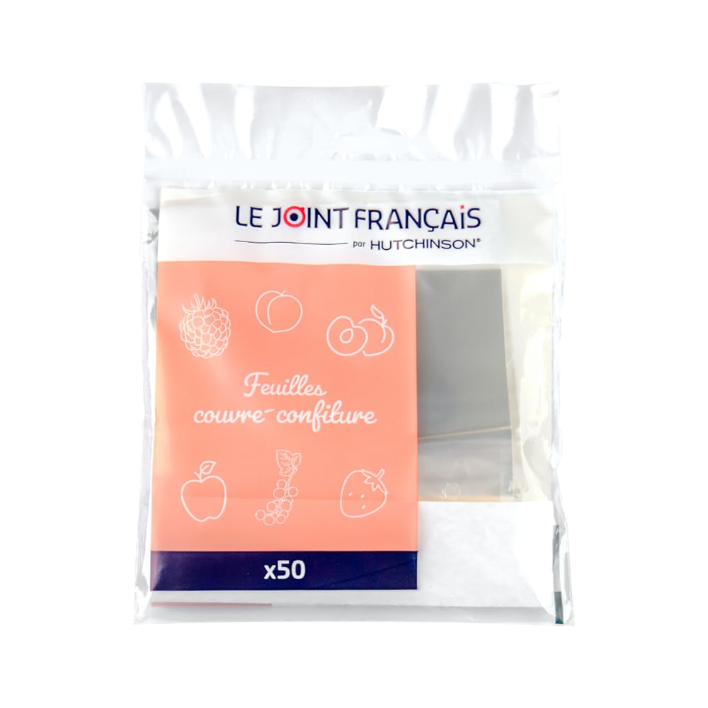 Hutchinson 50 Sheets Jam Jar Covers with Elastic Band and Label, 15.5 x 20 x 2 cm, beige, count