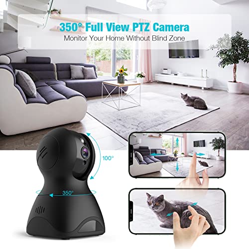Indoor Camera, 1080P WiFi Pet Camera, Home Security Camera Indoor for Pet/Baby/Nanny, Pan/Tilt Dog Camera, Smart… - Image 3
