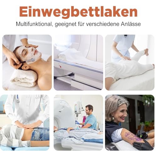 Jvnhent 100 Stück Einweg Spannlaken für Massageliegen,Abdeckung für Massagebetten, Einweg Bettlaken,Einweg Massagetisch Bettlaken für Schönheitssalon,Spa,Massage,Hotels,180 x 80 cm (Weiß)