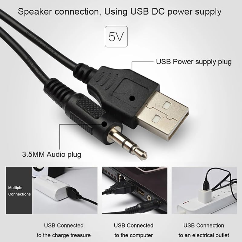 Combinación de Altavoces con Cable Estéreo y Sistema de Graves Definidos 6