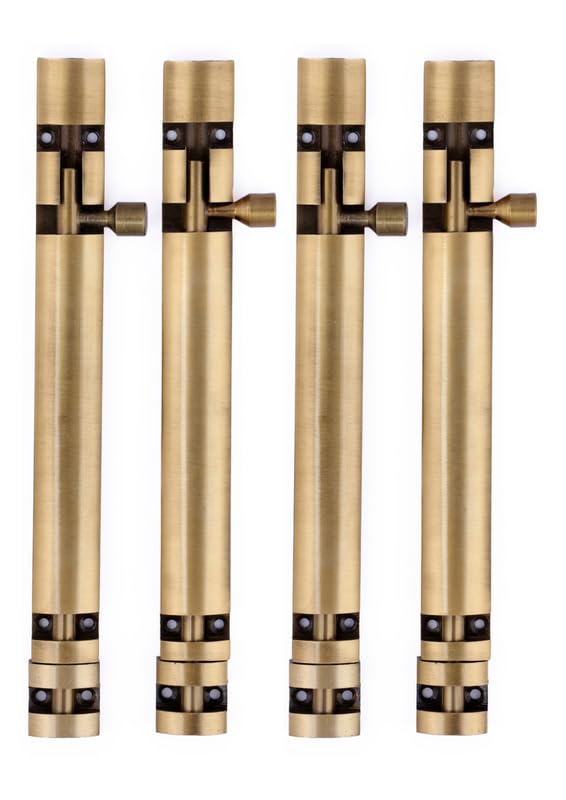Image of Premium Heavy Aluminium 8 Inch Tower Bolt | Door Stopper | Door Lock Latch for Home, Office Doors,Main Doors,Windows | kundi | chitakni | Chitkini(Antique Finish)(Pack of 4)