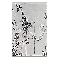 SIGNWIN Framed Canvas Wall Art Black Tree Branch with Leaves Canvas Prints Home Artwork Decoration for Living Room,Bedroom - 16