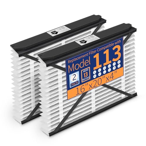 ZOLTRIXA 110 113 Replacement Filter Compatible with AprilAire Air Purifier Models 1110, Merv 13 Whole House Furnace Filters 16x20x4, 2-Pack