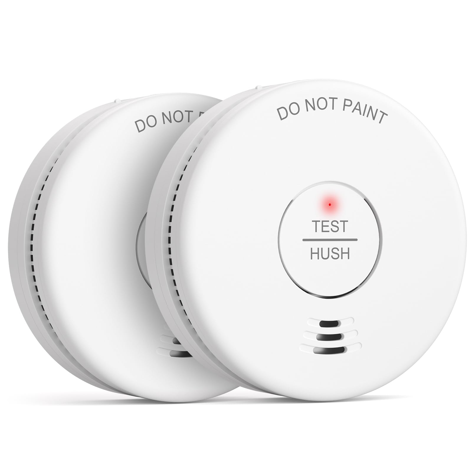 Ghazor White Smoke Alarms For Home 2 Pack, 5-Year Battery Smoke Alarms With Test/Silence Button, Smoke Detector Battery Operated, Conforms To En 14604 Standard