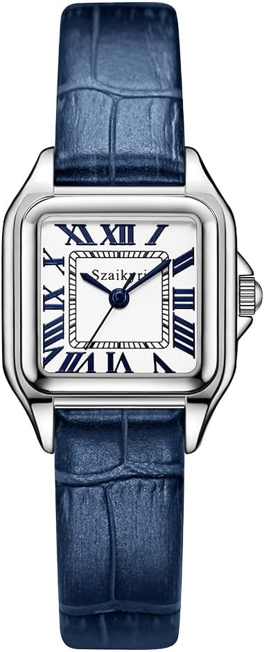 Classic Square Watches for Women with Roman Numerals Ladies Casual Dress Watch