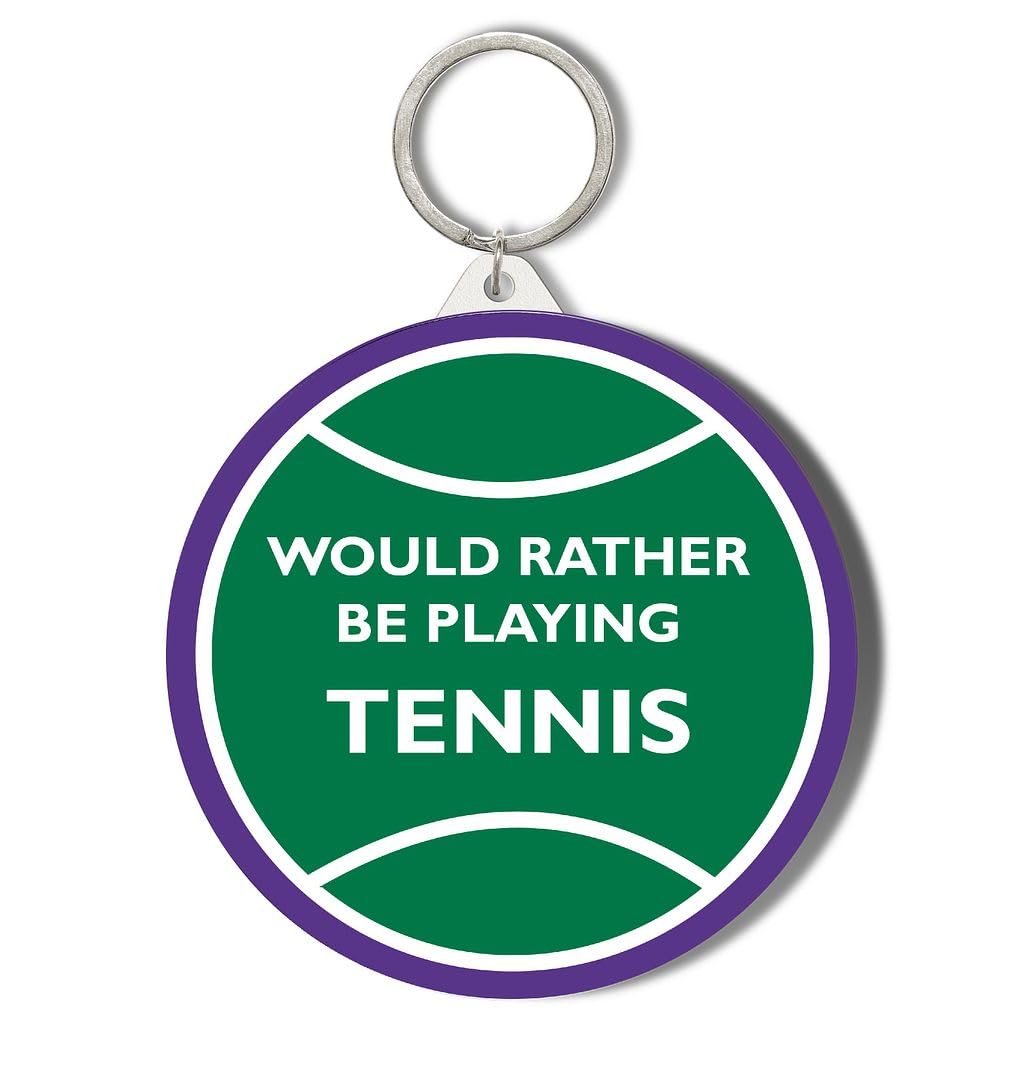 Gift Insanity White Tennis Ball - Would Rather Be Playing Tennis Short Chain Keyring Bottle Opener