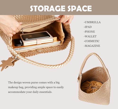 Bolso Tote Trenzado de Cuero Vegano para Mujer miniatura 5