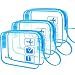 3pcs TSA-Approved Clear Travel Toiletry Bag With Handle Strap, ANRUI Airline Kit 3-1-1 Clear Liquids Toiletries & Cosmetics Organizer Carry-On Luggage for Women and Men (Blue)