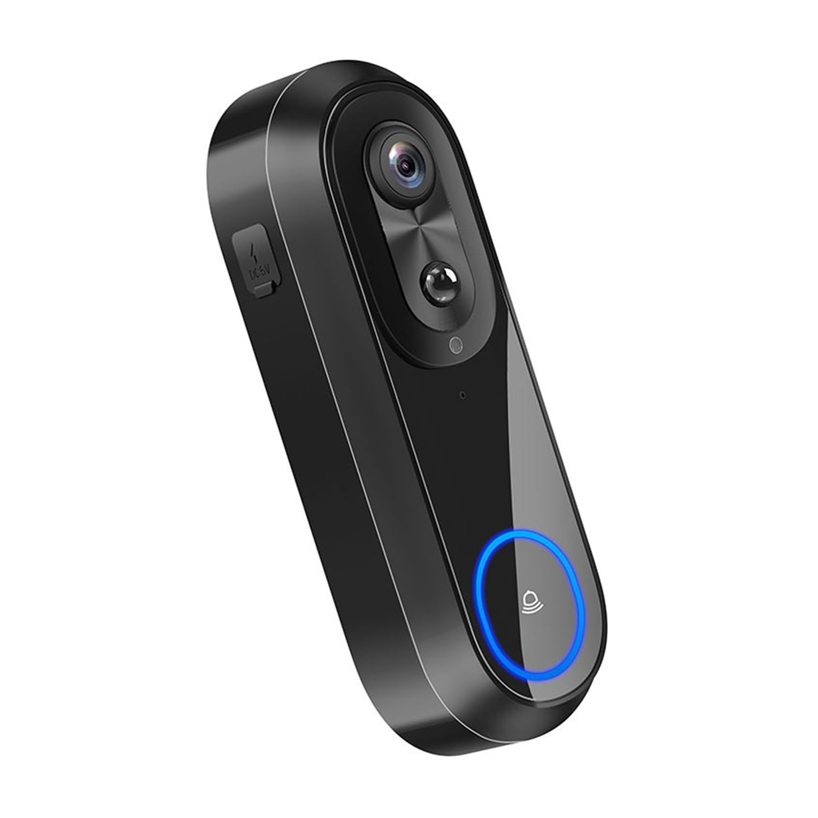 Portero automático. Timbre con cámara y videoportero inteligente W5 con WiFi, detección de movimiento, audio bidireccional, visión nocturna y cámara de seguridad inalámbrica for el hogar. Videoportero