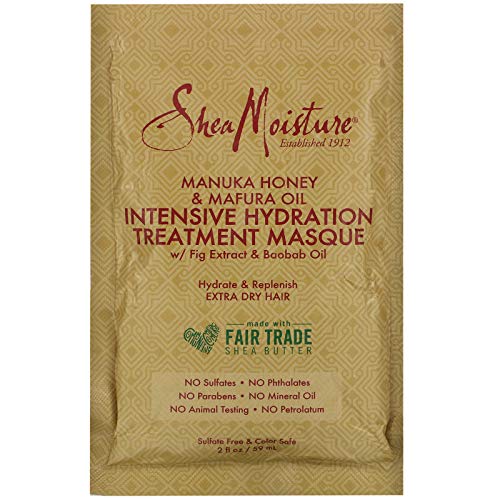 SheaMoisture Intensive Hydration Masque Hair Treatment, Manuka Honey & Mafura Oil, 2 fl.oz. (Pack of 1)