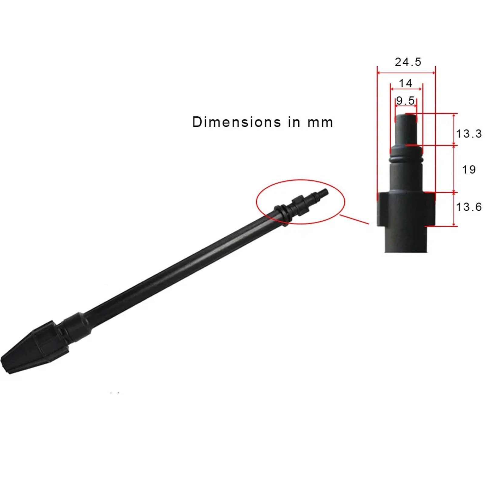 Bacchetta di Prolunga per Idropulitrice Ugello for Lancia a Getto d'Acqua for idropulitrice, a spruzzo, Punta a for(Tpye A)