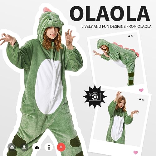 OLAOLA Adult Onesie, Animal Halloween Costume, Unisex Onesies Plush Cosplay Pajamas One-Piece Sleepwear3