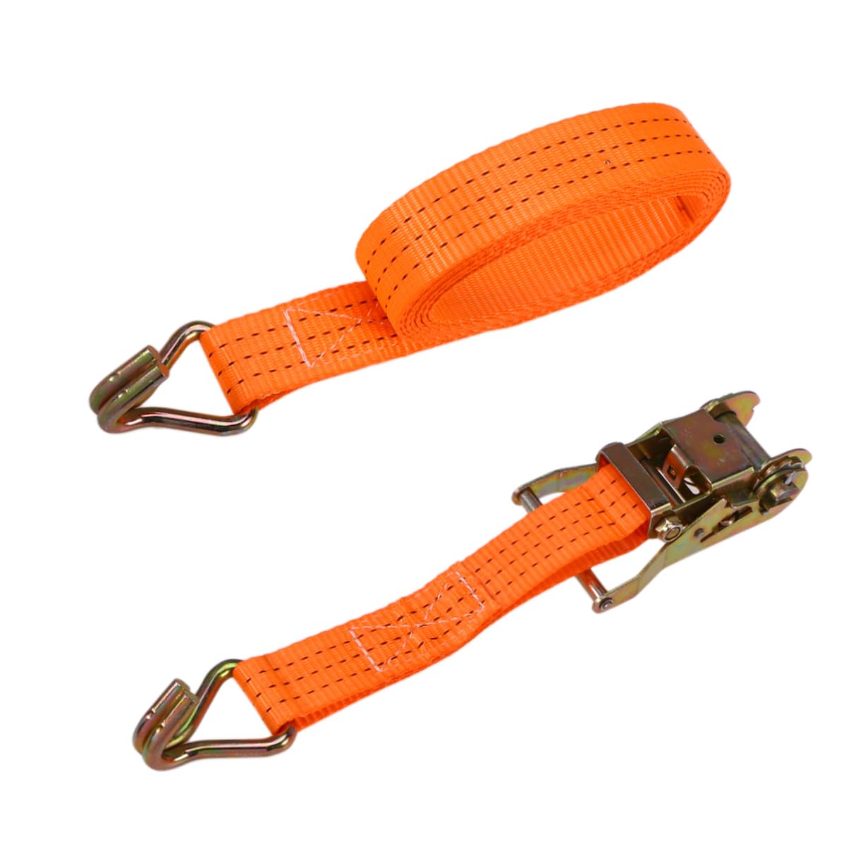 4 piezas / juego Correas de amarre con ganchos Hebilla de leva Juego de correas de hebilla de leva Correas de carga Trampas Bundler Trinquete Correa apretada Camión naranja Correas de trinquete Trin
