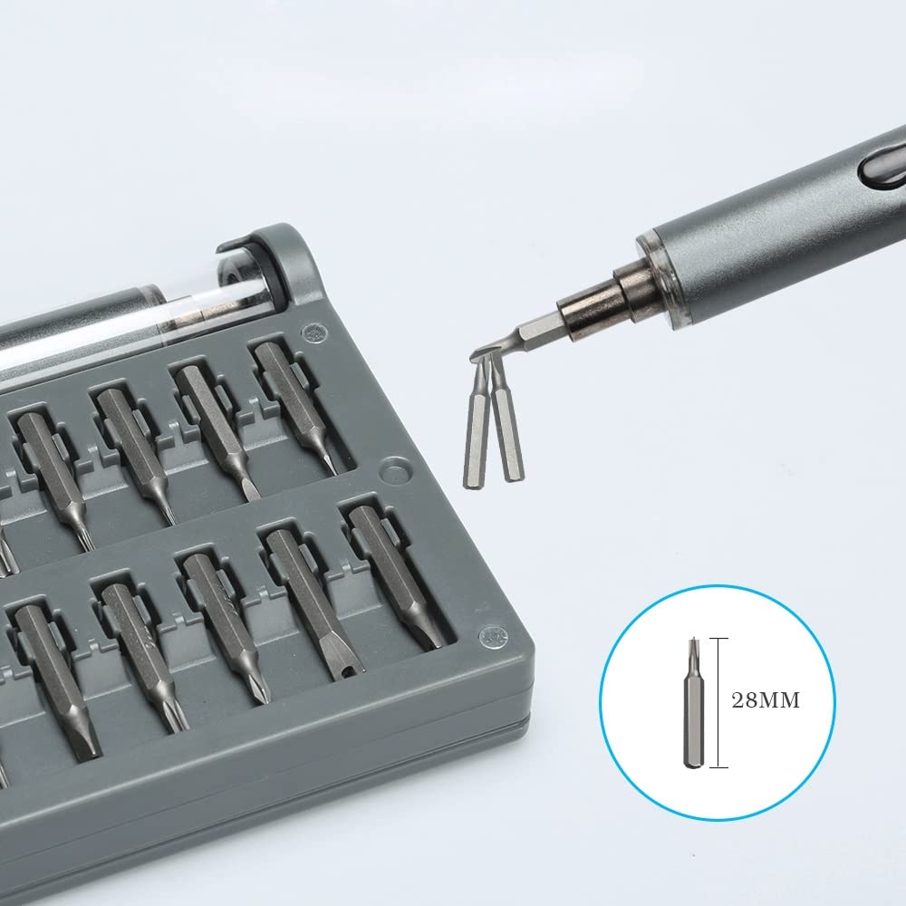 Destornillador eléctrico de precisión Juego destornillador recargable Set bits tornillo Mini establecido for el teléfono reparación