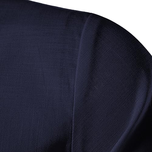 Image of Vida Loca Men's Cotton Linen Plain Stitched Half Sleeve Shirt