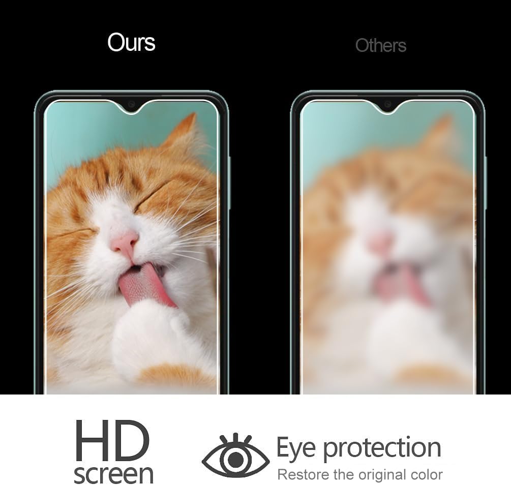 [3 Pack] Tempered Glass Compatible With BLU VIEW 4(B135DL) Screen protector With 9H Anti Scratch Transparent HD Clear Bubble Free Protective Film - Image 3