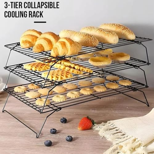 Grille de refroidissement pour four en inox anti-gâteaux ramollis