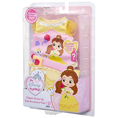 Baby Doll Clothes & Accessories, My Disney Nursery Belle Diaper Accessory Pack Inspired by Disney's Beauty & The Beast Belle Character! Includes Doll T-Shirt, Doll Diaper Cover, Clip with Charm by My Disney Nursery - Used condition - Image 9